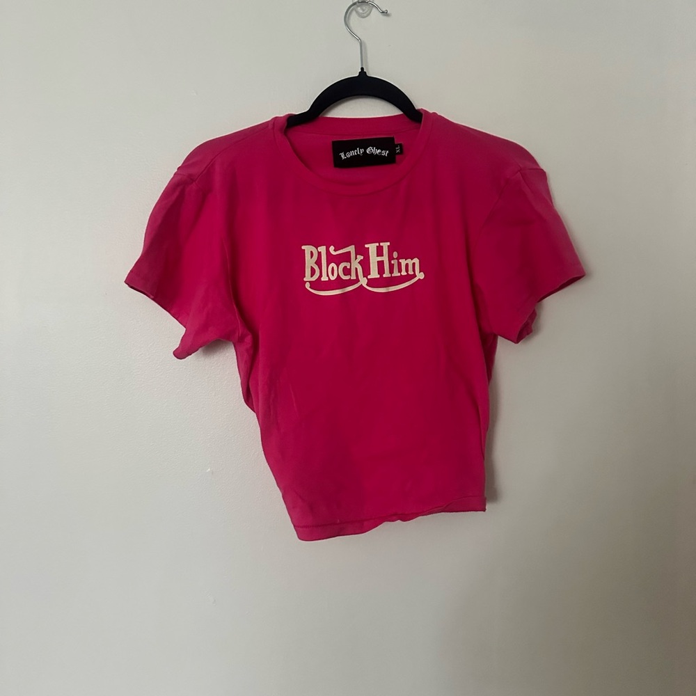 Pink Baby Tee - Block Him